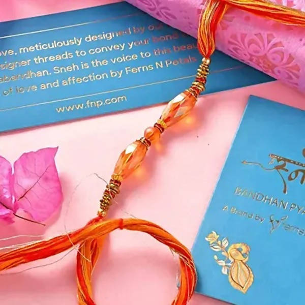Ethnic Pearl N Mauli Rakhi With Figberry