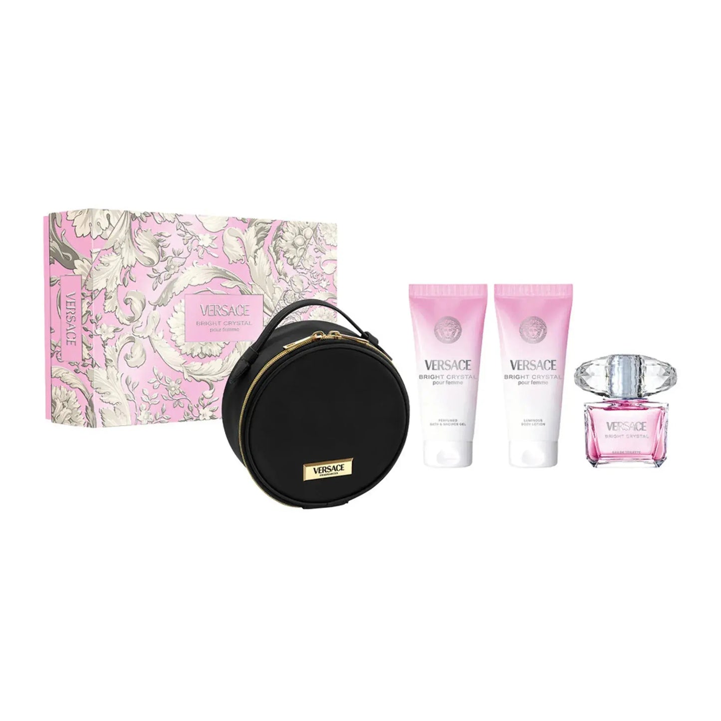 Bright Crystal By Versace For Women 4Pcs Set EDT Spray