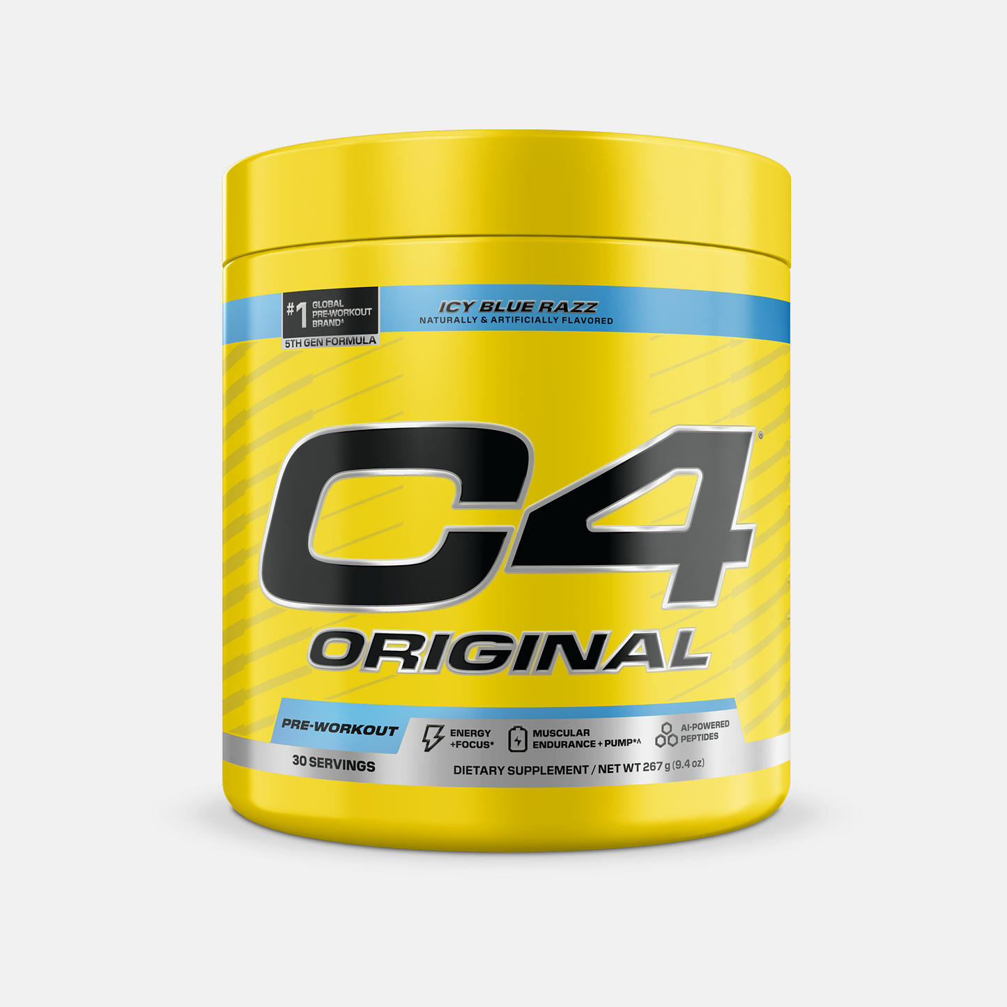 Cellucor C4 Original Pre-Workout Powder, Icy Blue Razz, 30 Servings