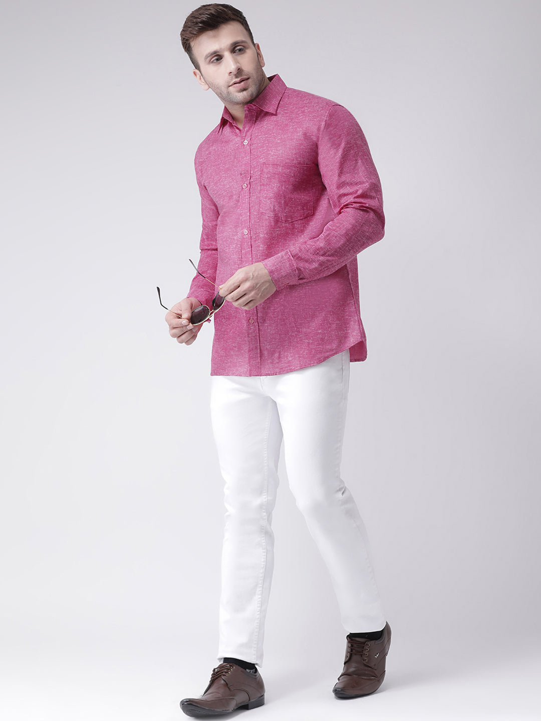 RIAG Purple Men's Full Sleeves Shirt