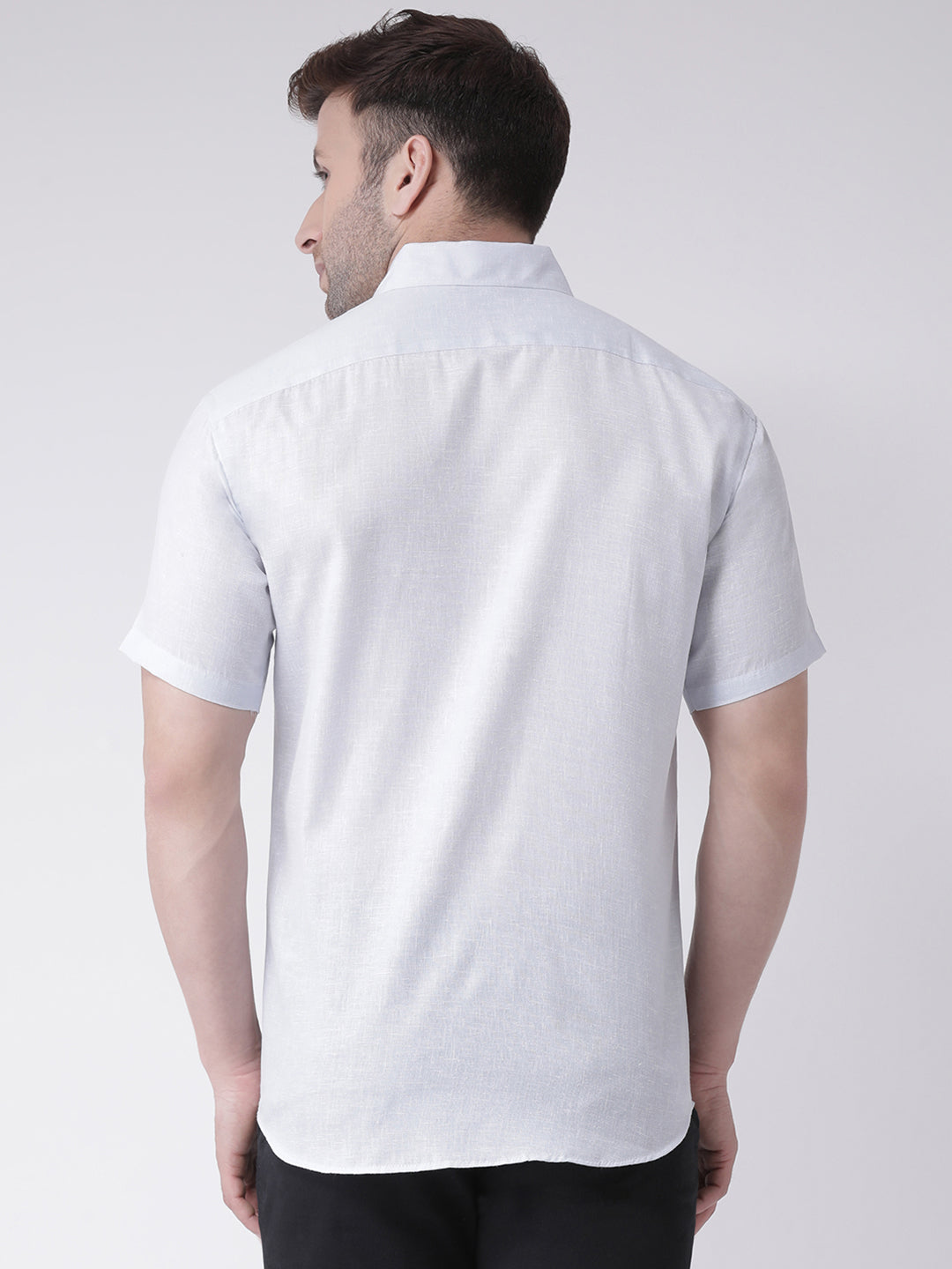 RIAG White Men's Half Sleeves Shirt