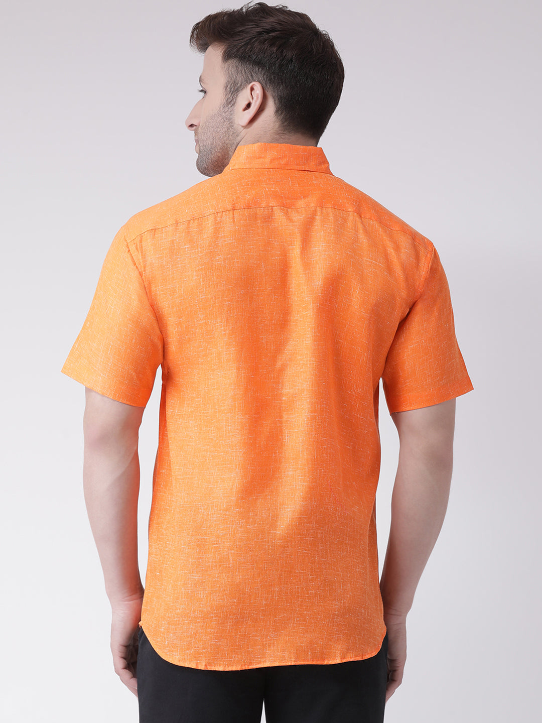 RIAG Orange Men's Half Sleeves Shirt