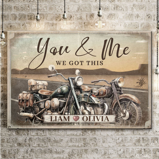 Motorcycle Themed We Got This Couple Sign