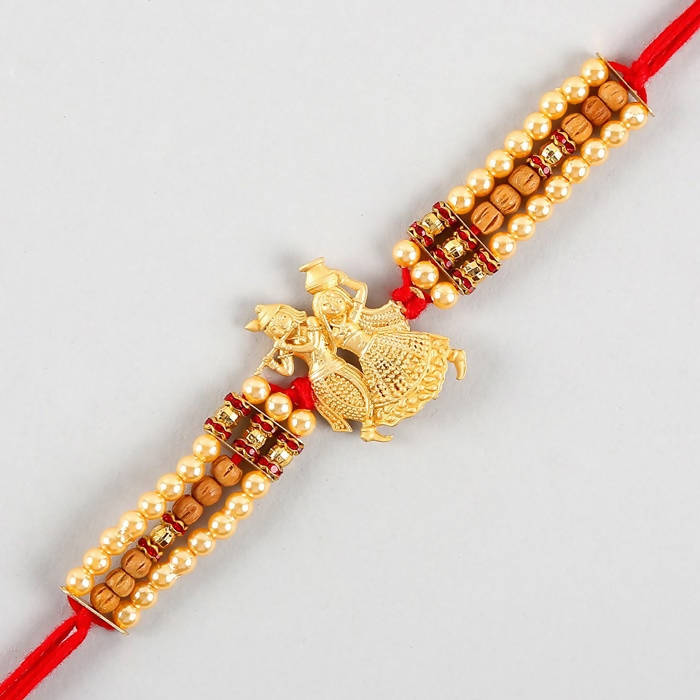 Krishna Designer Rakhi and Cashew Jar