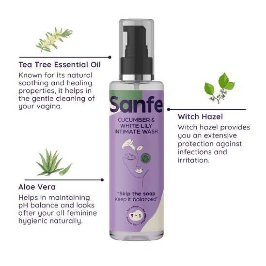 Sanfe Lavender & Chamomile 3 In 1 Intimate Wash