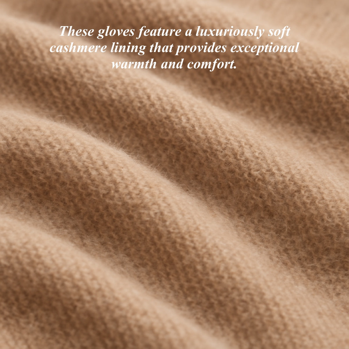 Silvia (cognac) - Italian suede leather gloves with luxurious cashmere lining