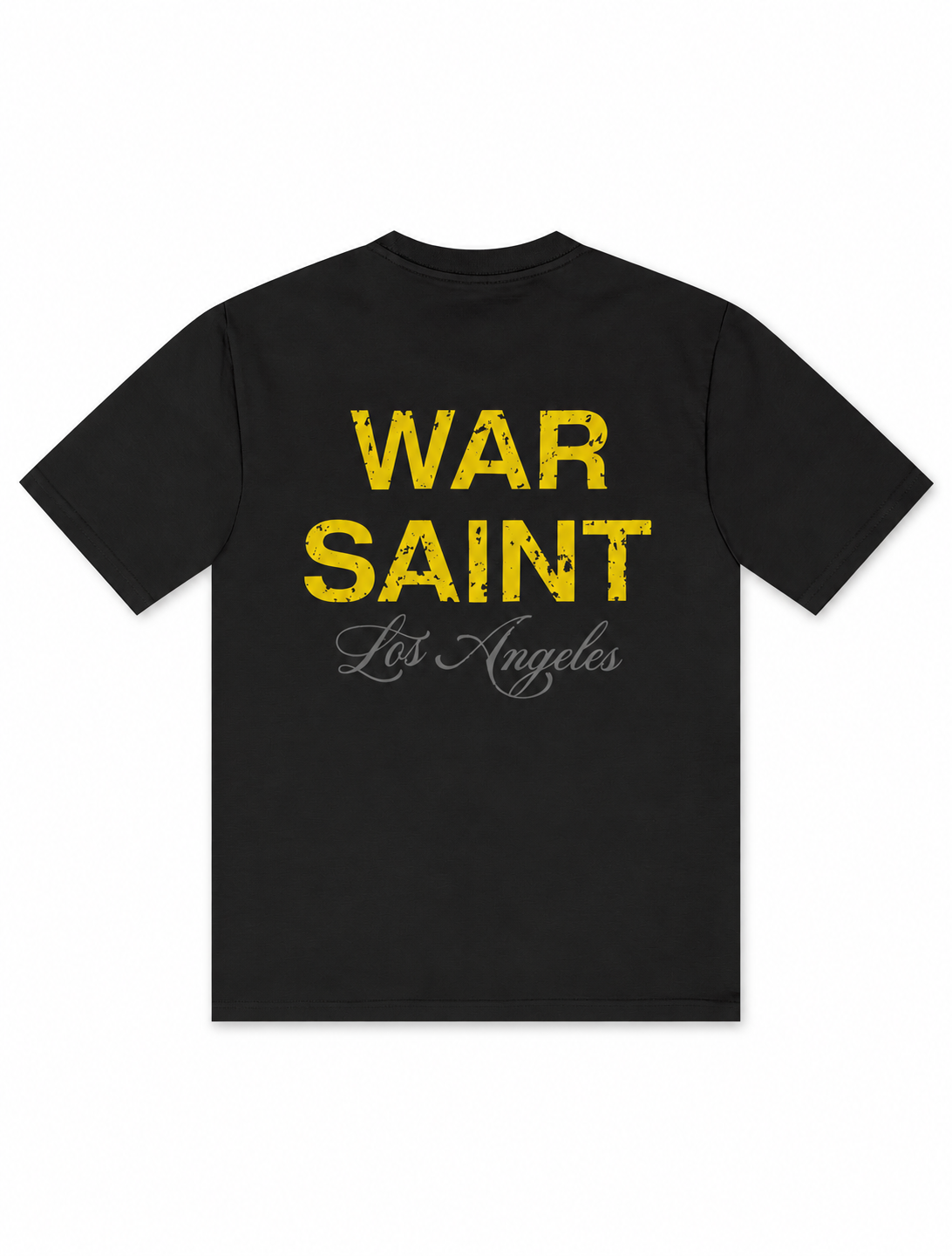 Warsaint LA Script Tee - Black/Taxi Yellow