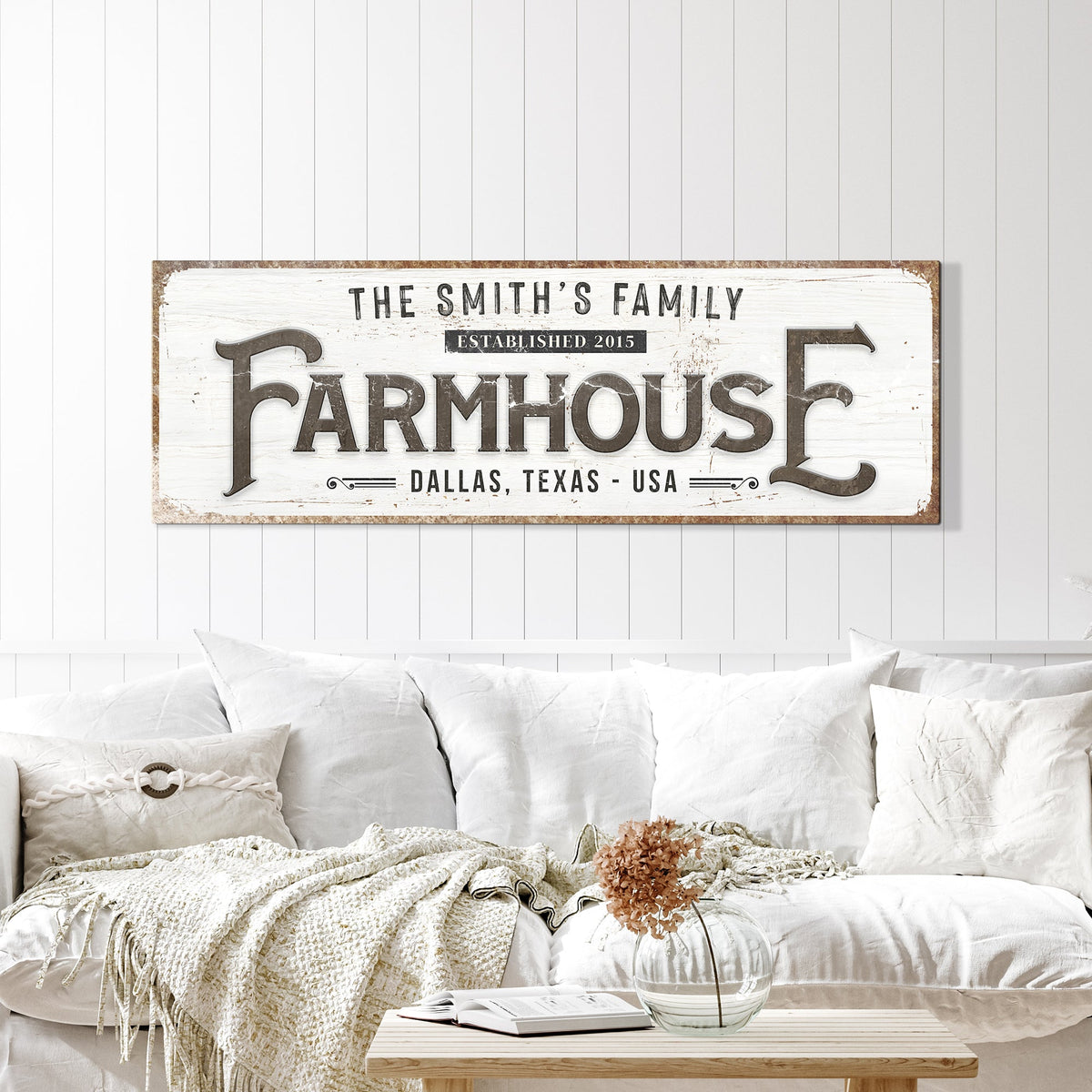 Custom Vintage Rust Farmhouse Sign II