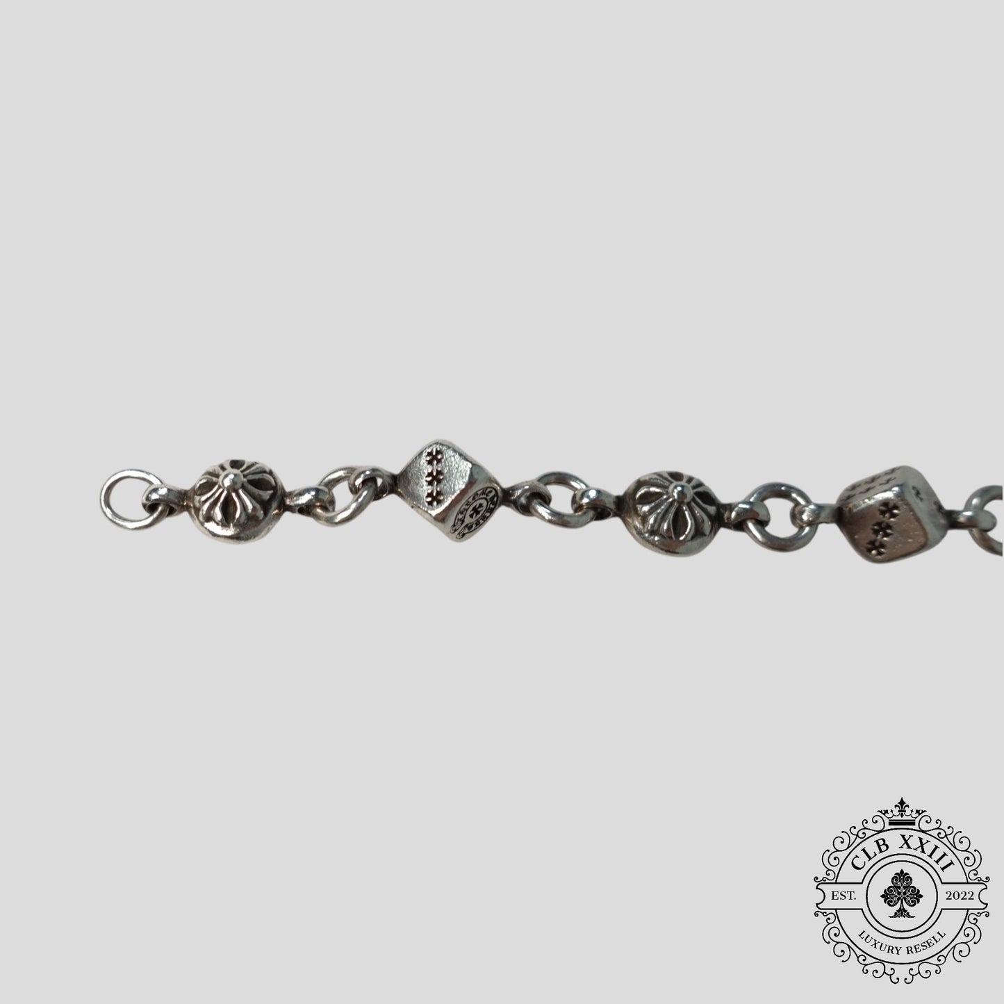 Chrome Hearts Dice and Crossball Bracelet in Silver