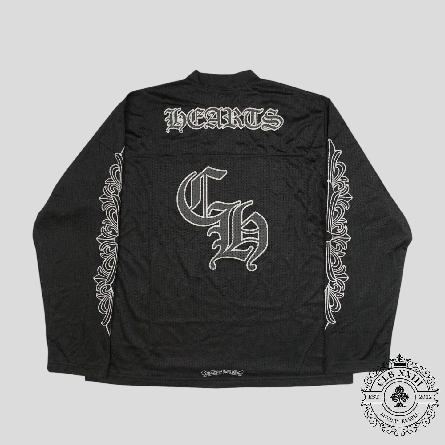 Chrome Hearts Mesh Warm Up Long Sleeve Jersey in Black