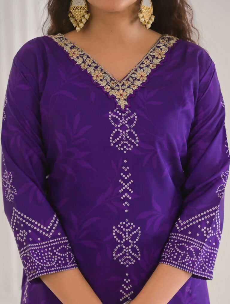 Festive Ethnic French Crepe Blue Stitched Suit With Dupatta - Rashmika
