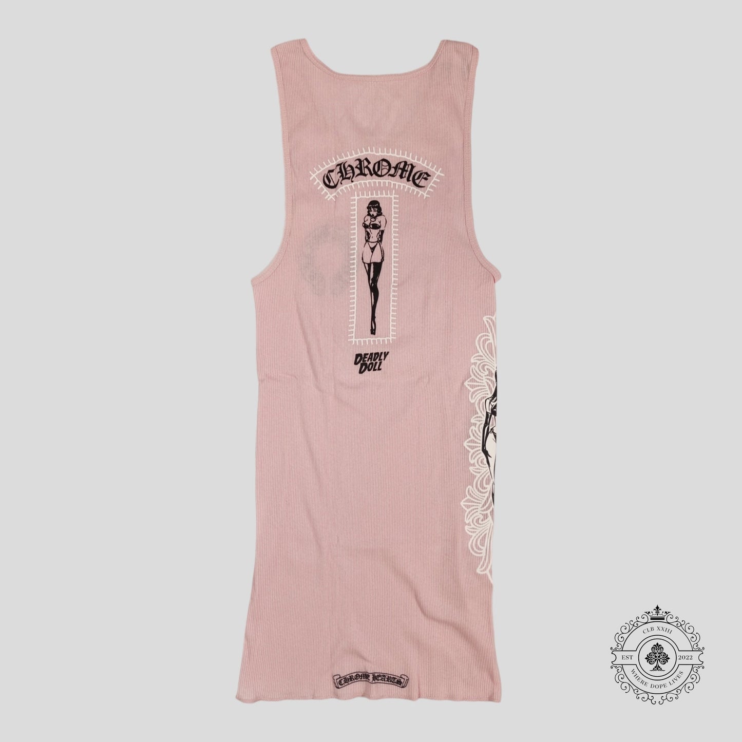 Chrome Hearts Art Basel Deadly Doll Tank in Light Pink