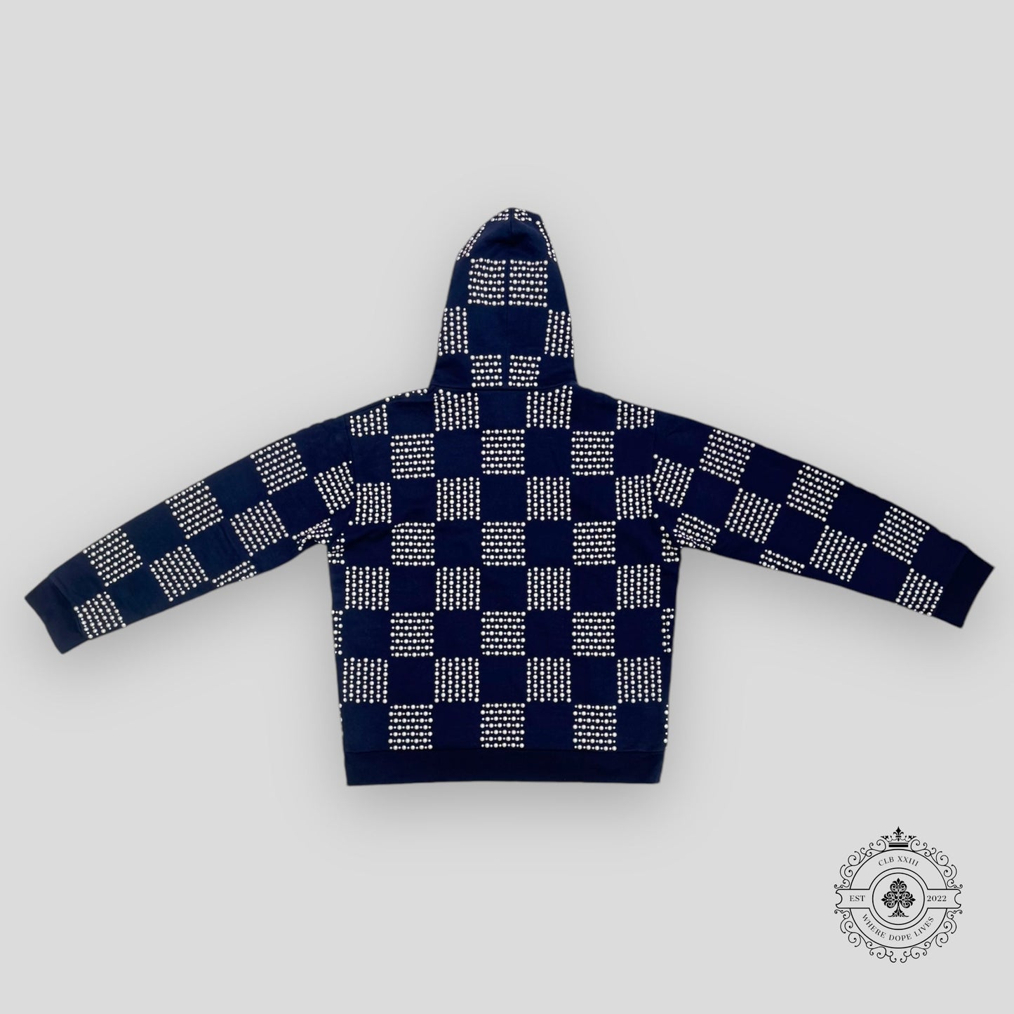Louis Vuitton Pearl Damier Embroidery Hoodie