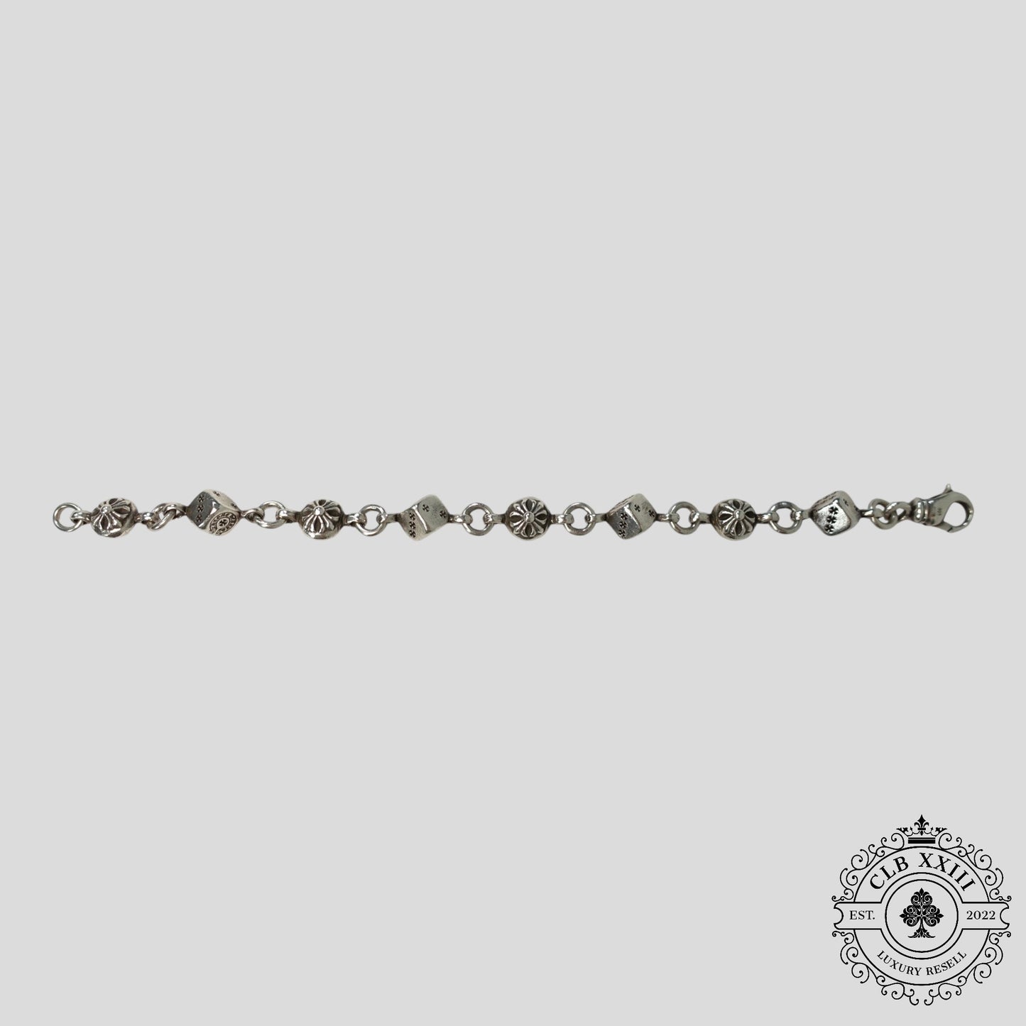 Chrome Hearts Dice and Crossball Bracelet in Silver
