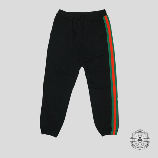 Gucci X The North Face Webbing Trimmed Sweatpants in Black