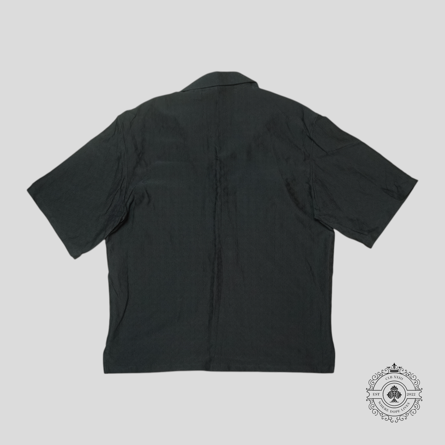 Louis Vuitton Monogram Button Up Silk Shirt in Black