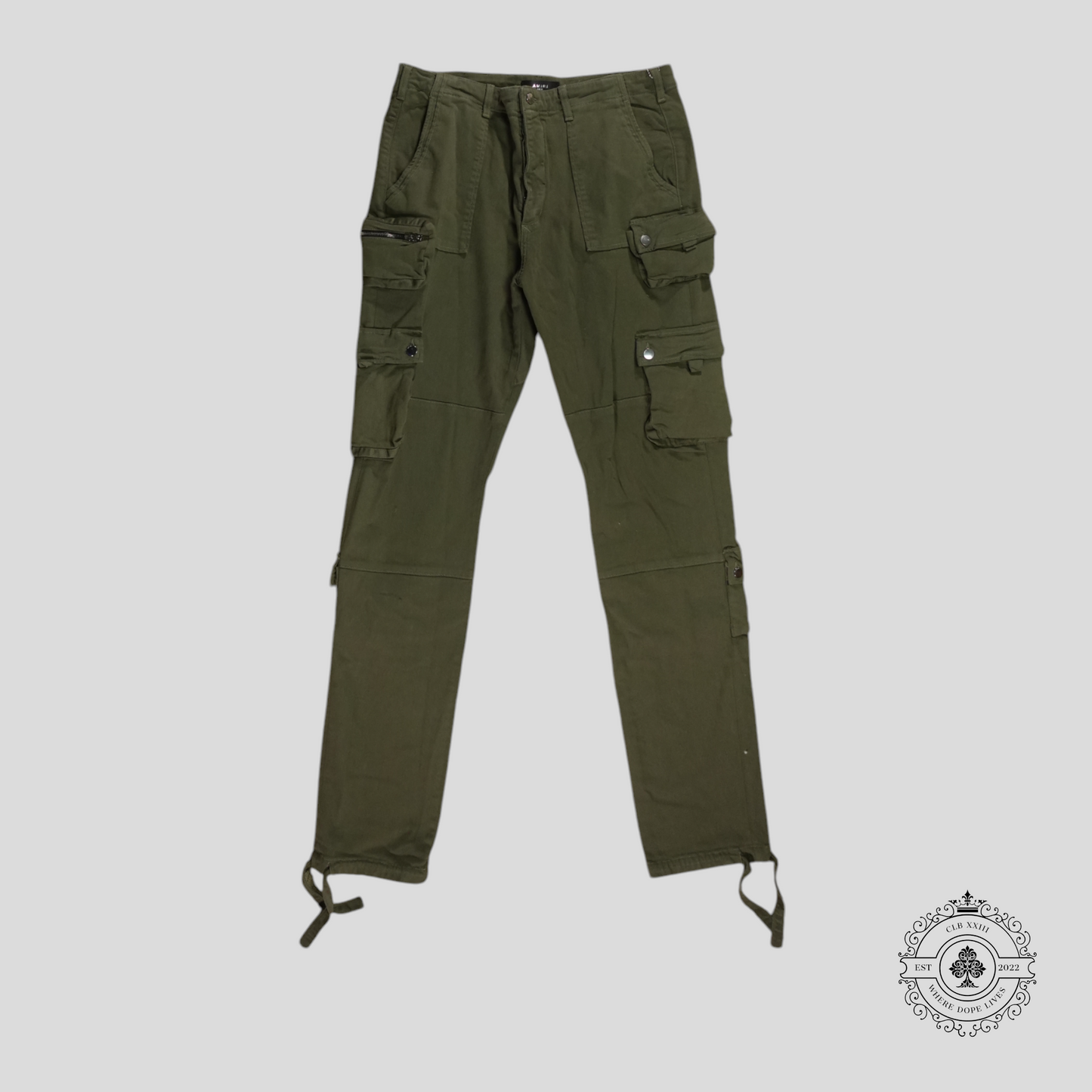 Amiri Tactical Cargo Pants in Military Green