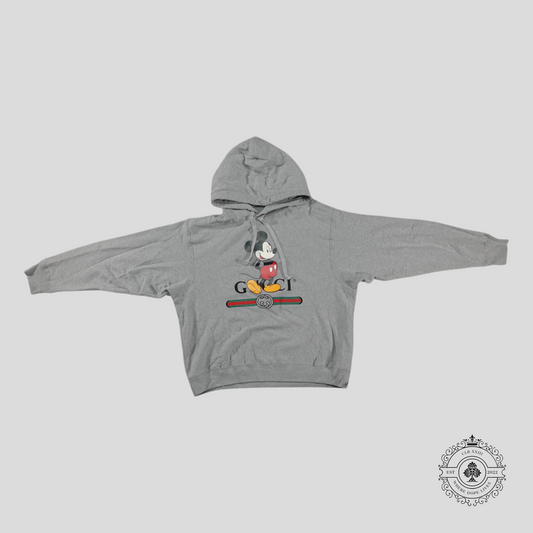 Gucci Mickey Mouse Print Hoodie in Grey