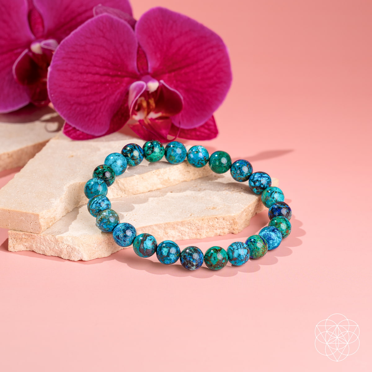 Cleopatra’s Wise Stone - Rare Peruvian Chrysocolla Bracelet