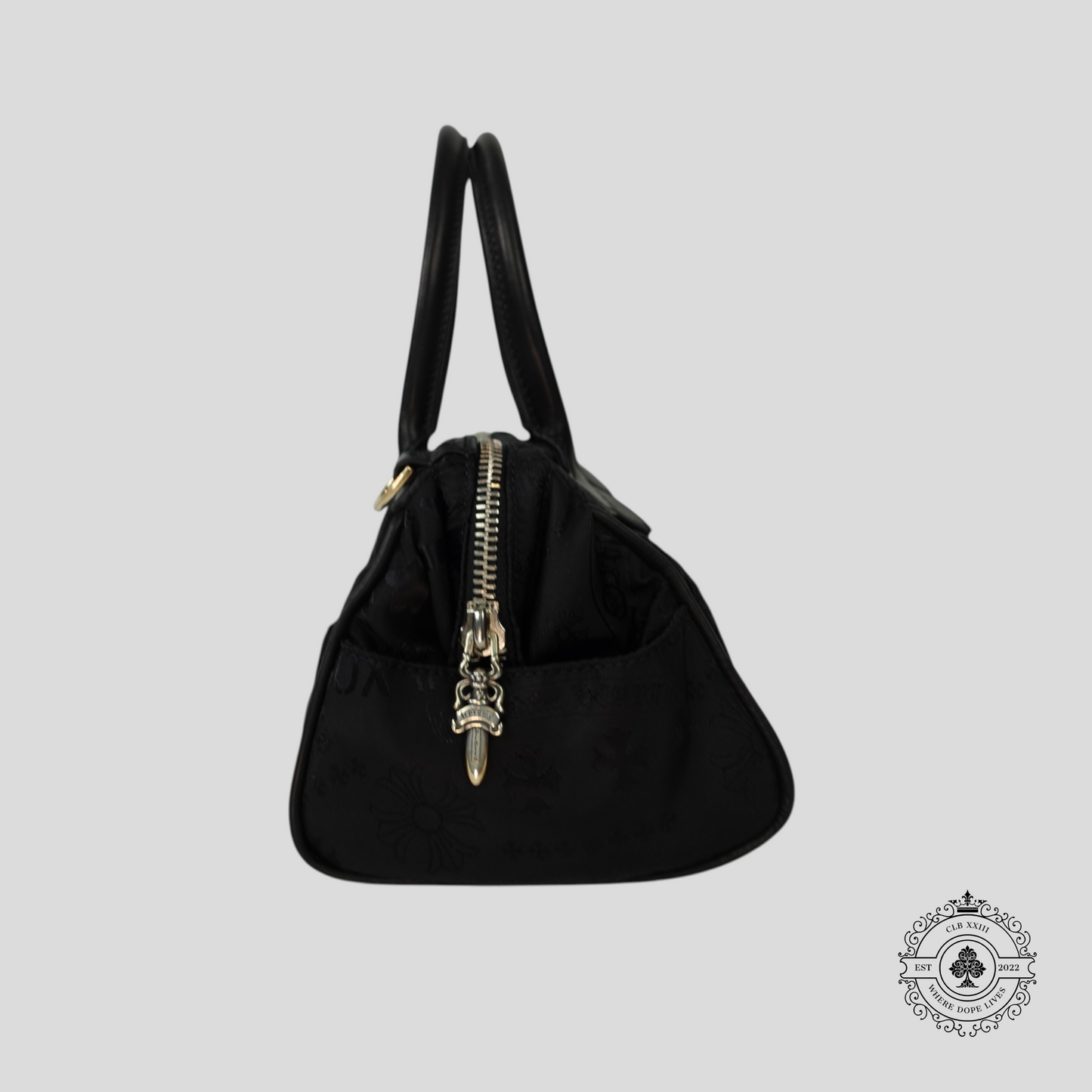 Chrome Hearts Multi Motif Nylon Mini Handbag in Black