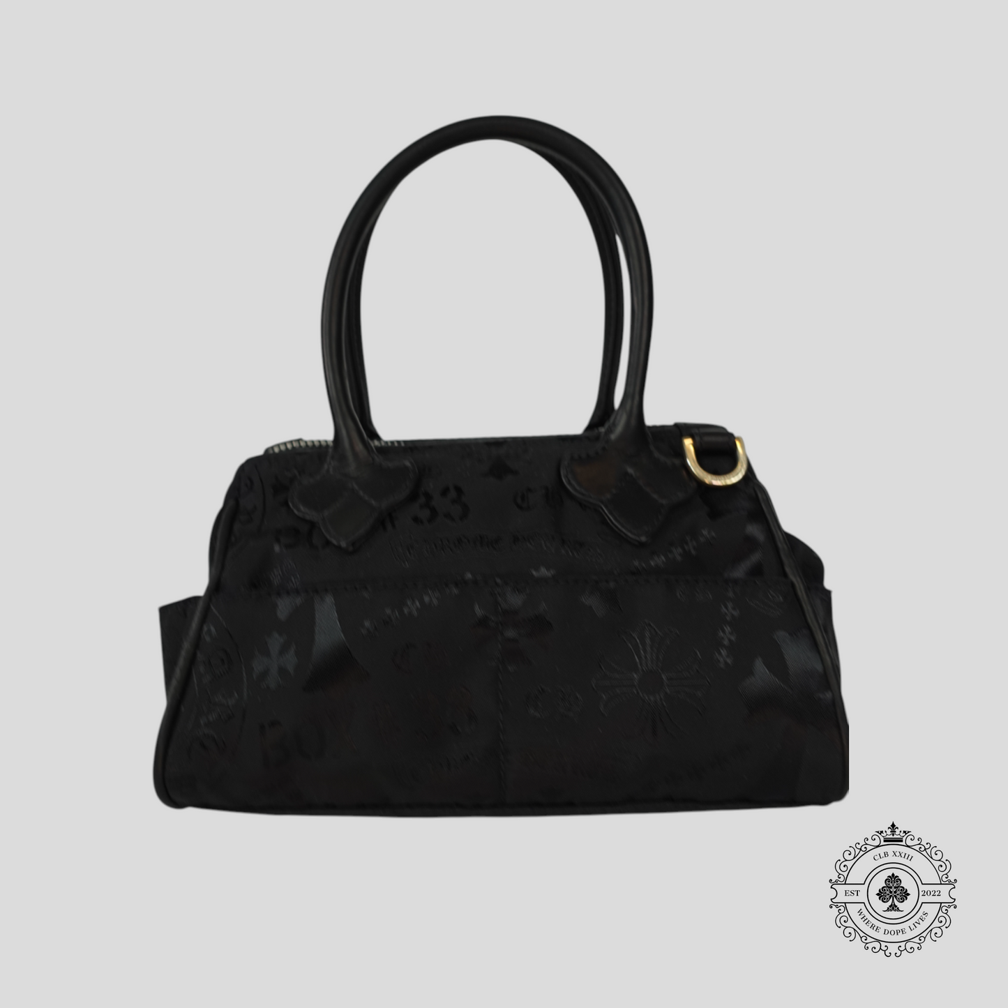 Chrome Hearts Multi Motif Nylon Mini Handbag in Black