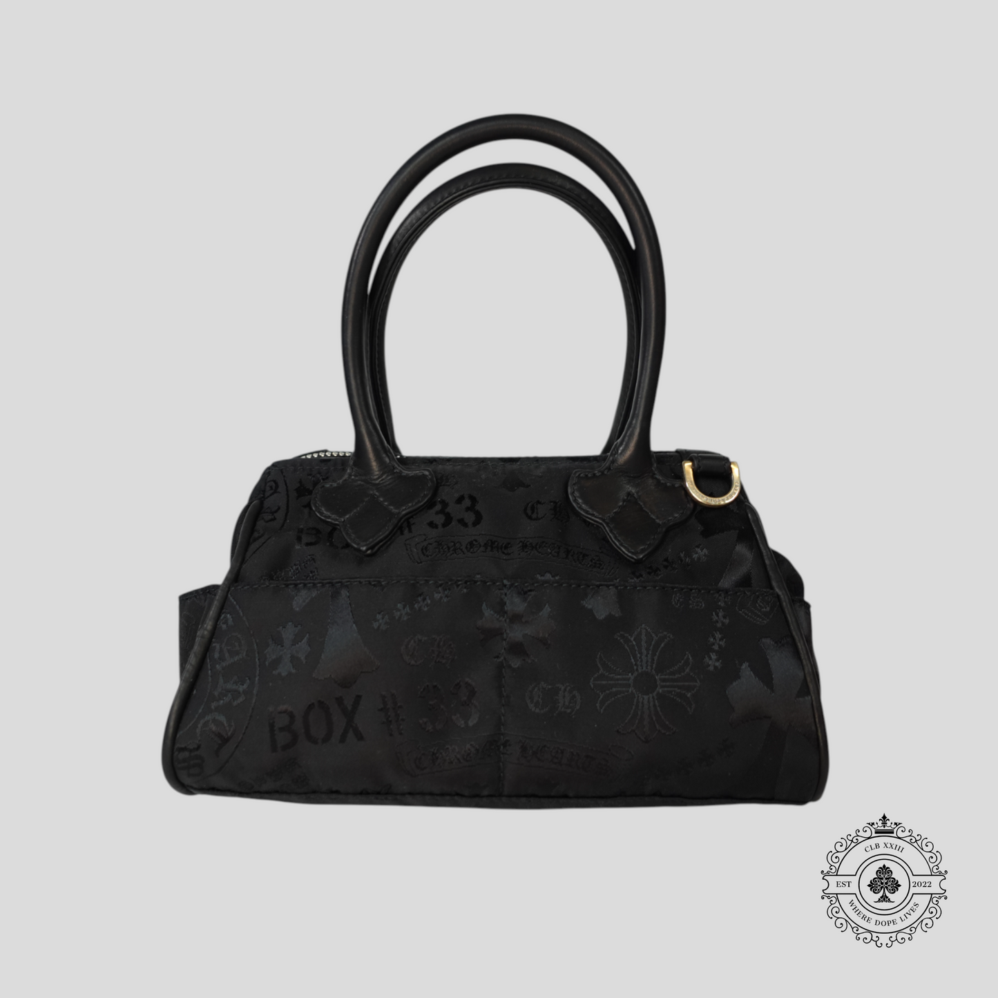 Chrome Hearts Multi Motif Nylon Mini Handbag in Black