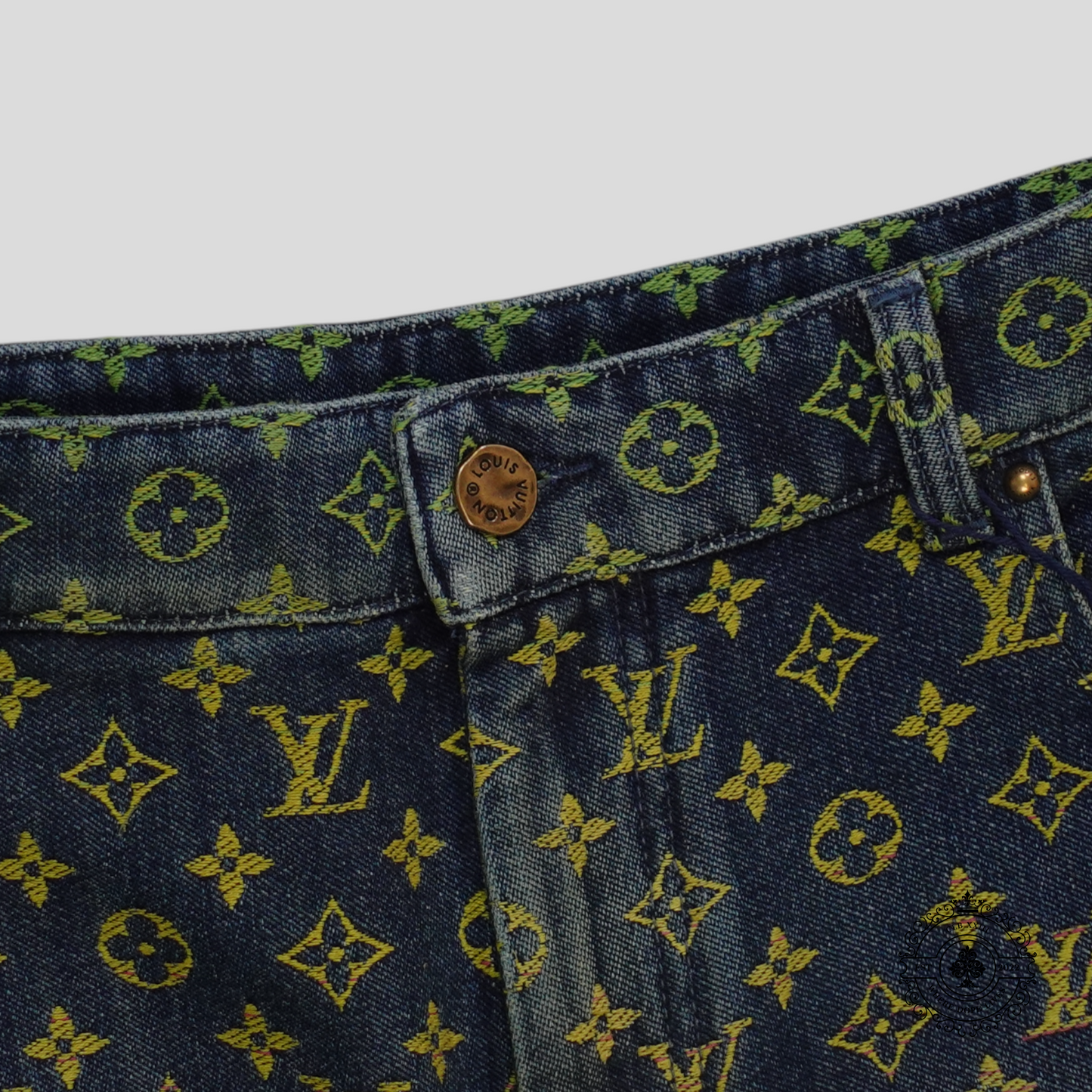 Louis Vuitton Rainbow Monogram Denim Shorts in Dark Wash
