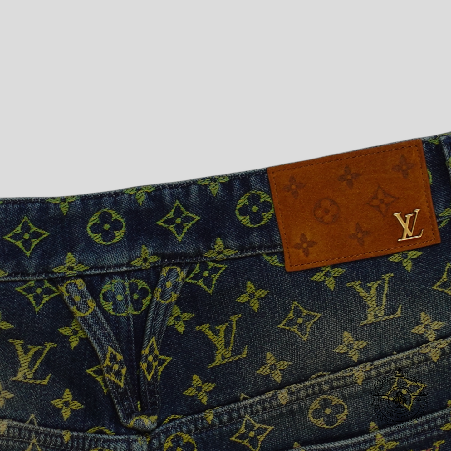 Louis Vuitton Rainbow Monogram Denim Shorts in Dark Wash