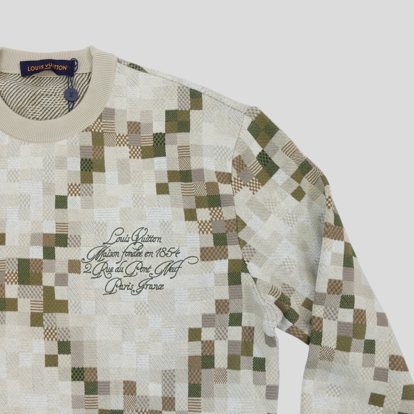 Louis Vuitton Damouflage Graphic Crewneck in Khaki