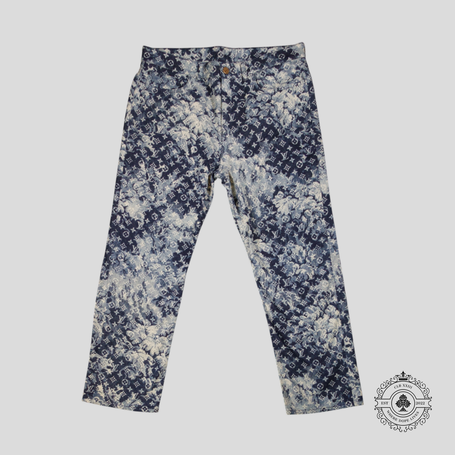 Louis Vuitton Tapestry Jeans in Dark Wash