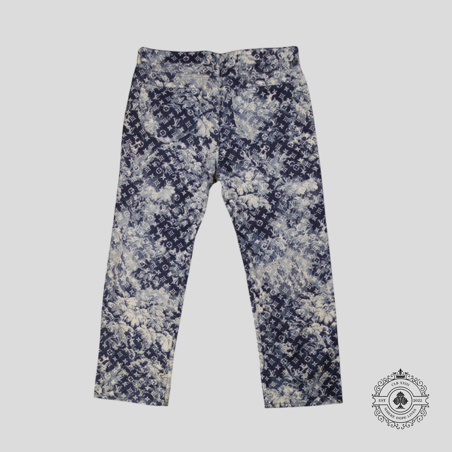 Louis Vuitton Tapestry Jeans in Dark Wash