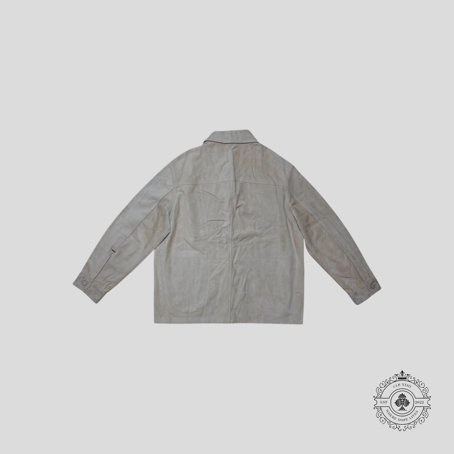 Louis Vuitton Monogram Embossed Suede Overshirt in Brown