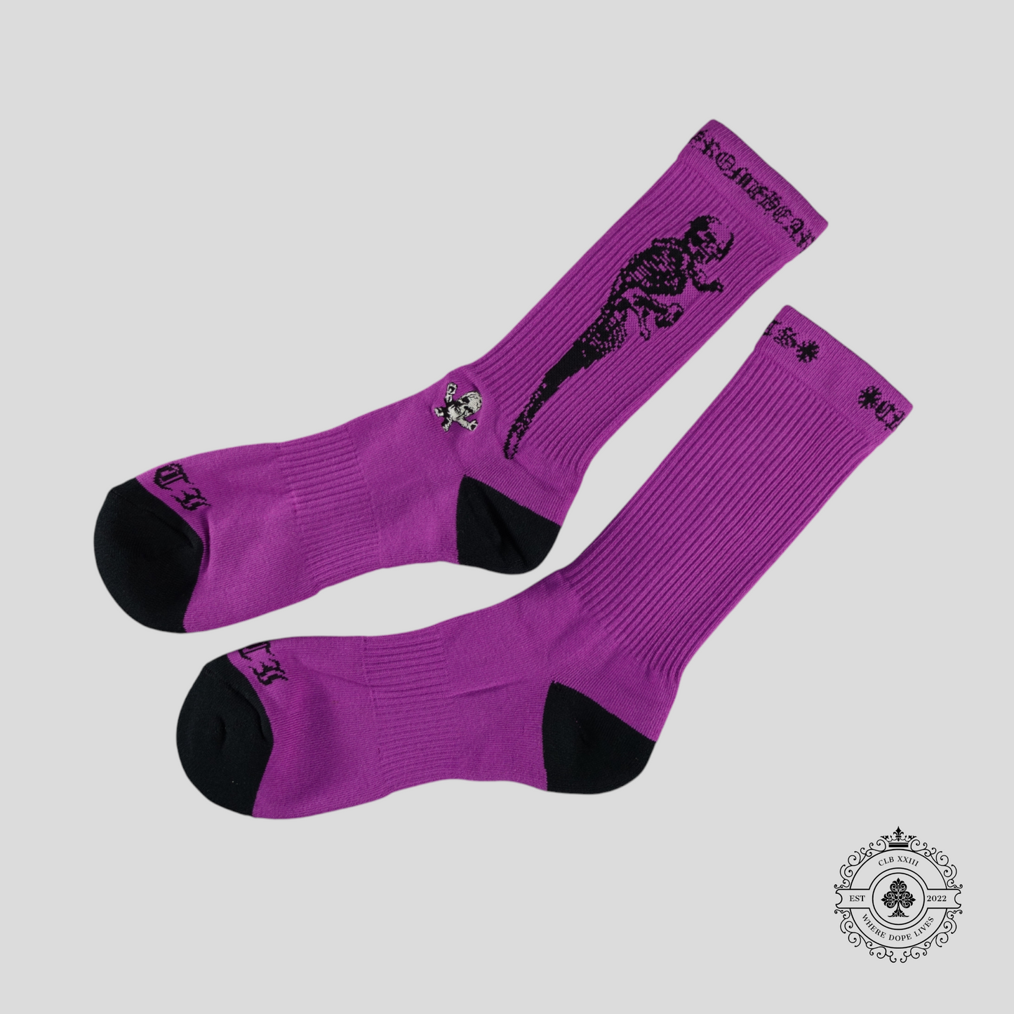 Chrome Hearts Foti Socks in Purple