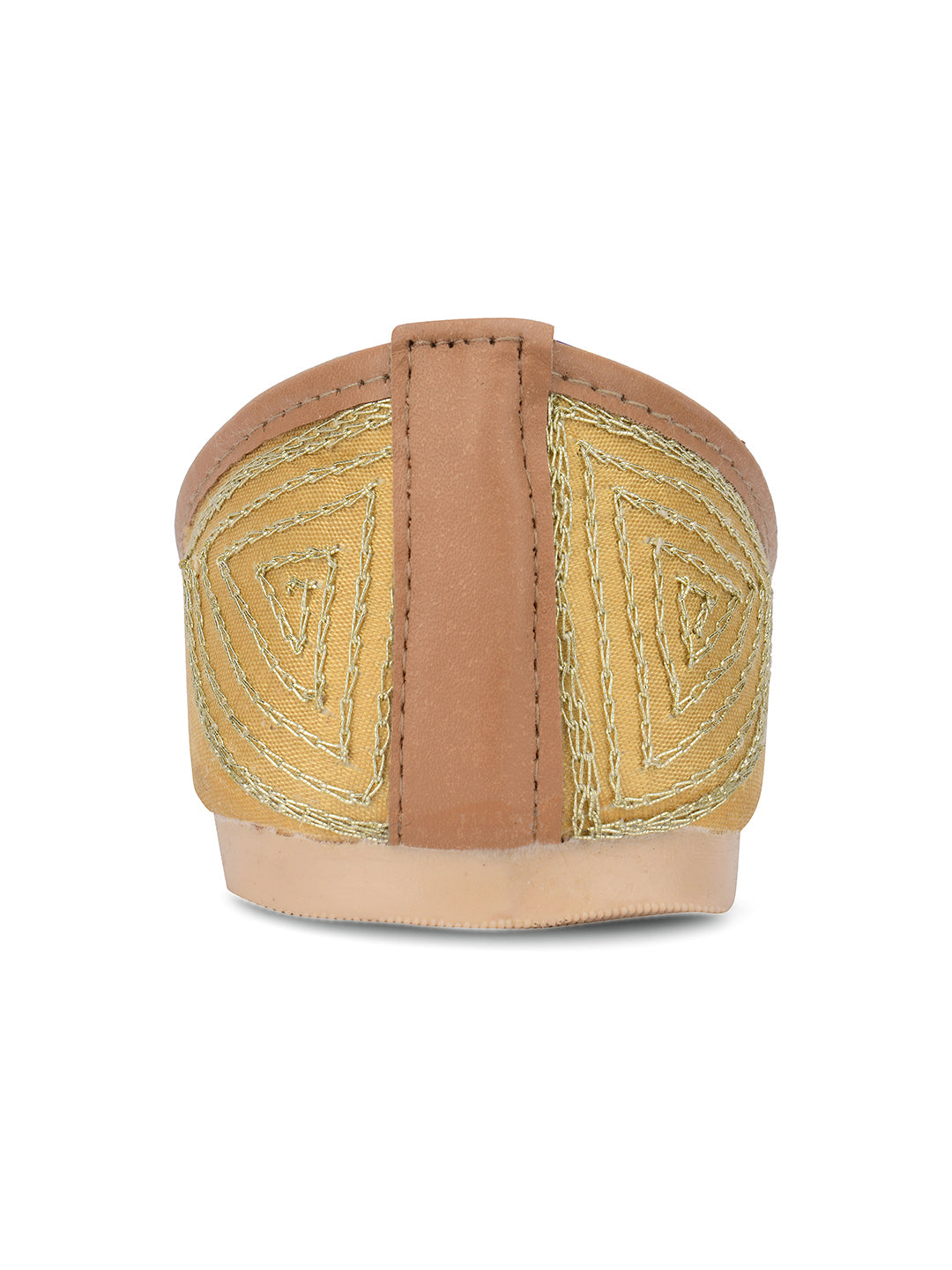 Desi Colour Women Indian Ethnic Footwear-Gold Multi