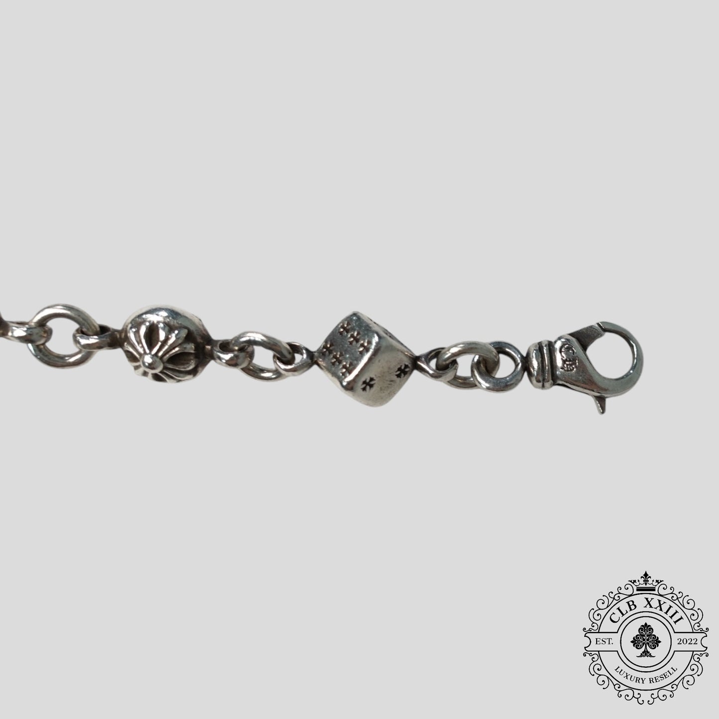 Chrome Hearts Dice and Crossball Bracelet in Silver