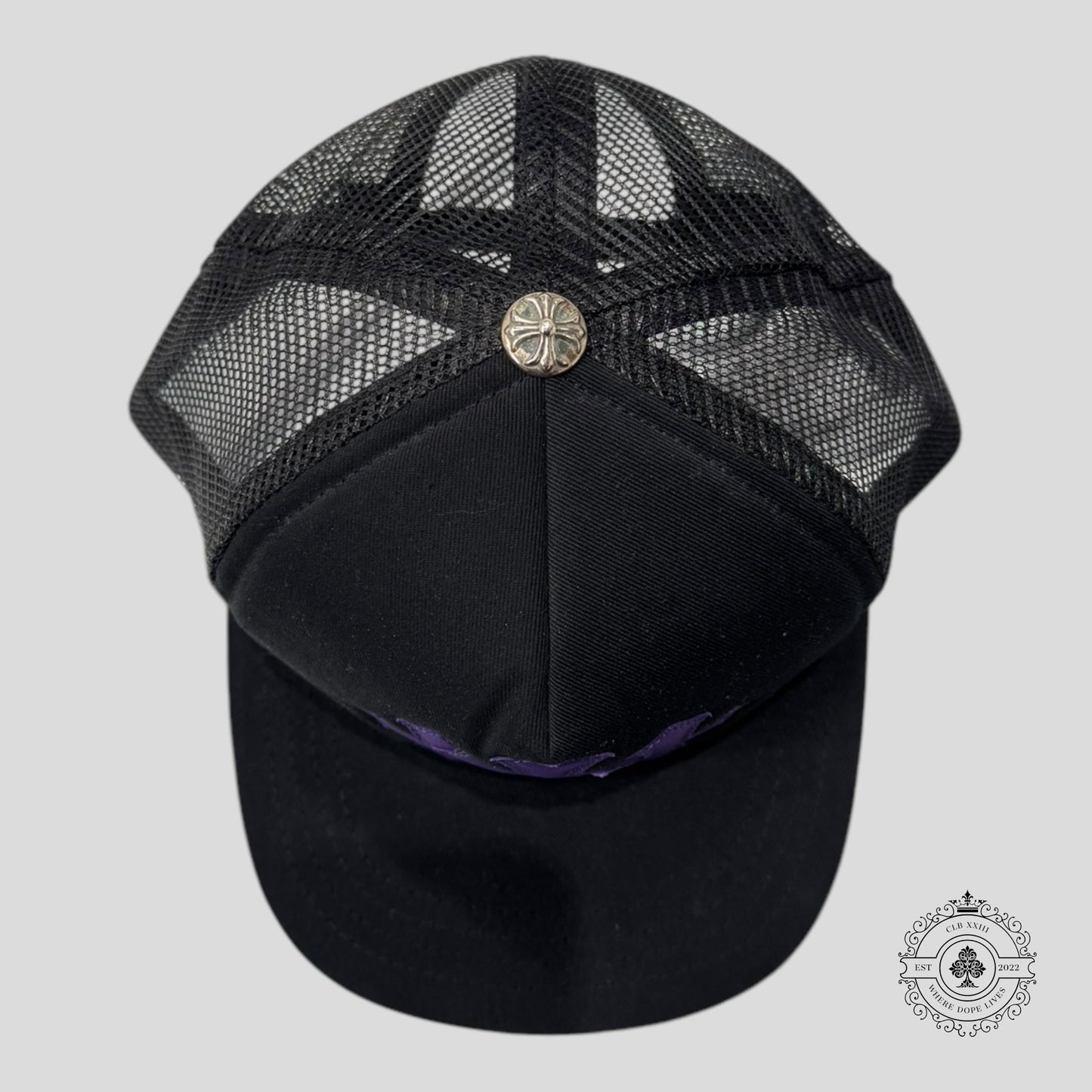 Chrome Hearts St. Barth Exclusive Hat in Black / Purple