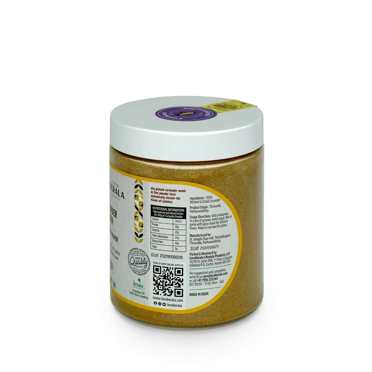 LocoKerala Cilantro Pulver Coriander Powder