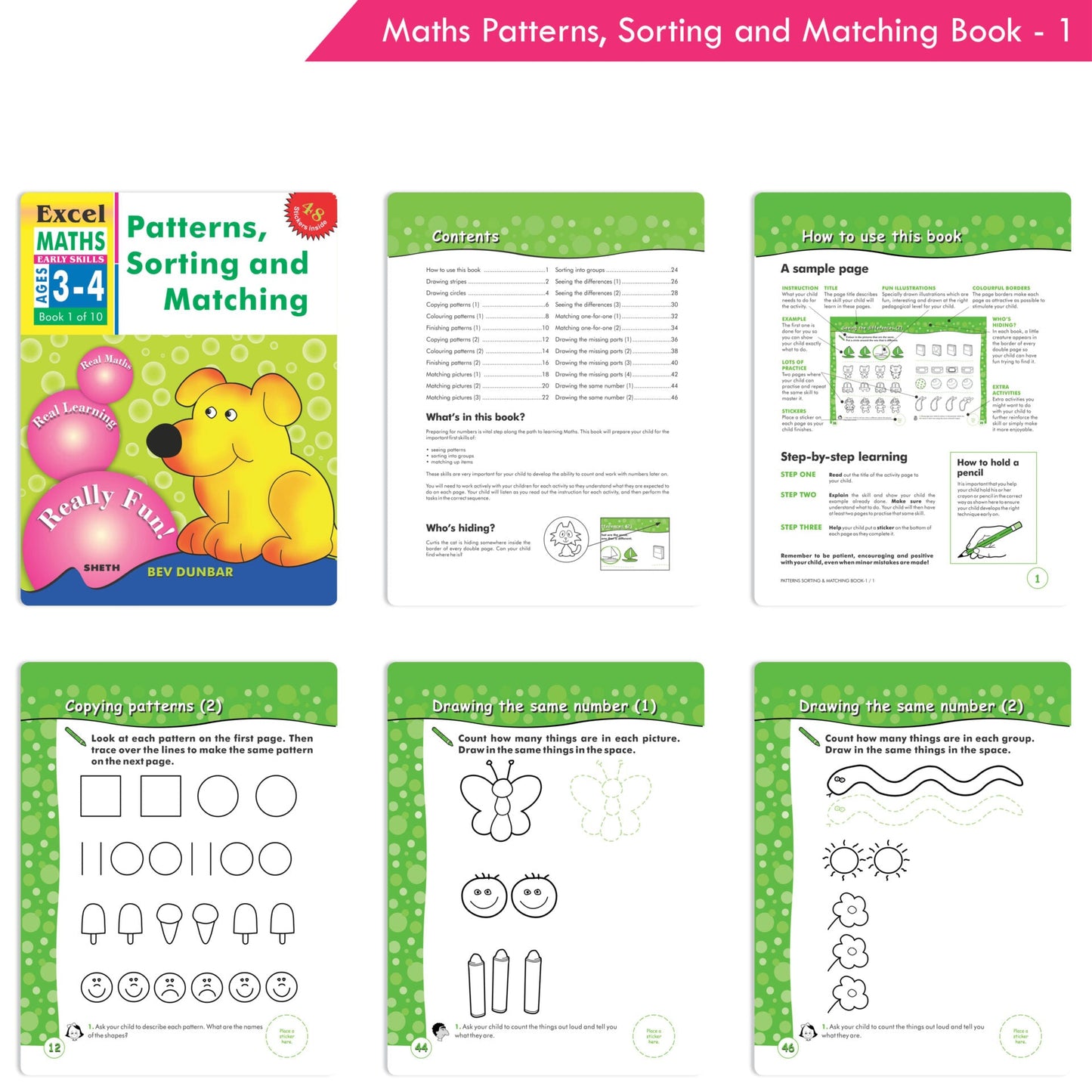 Excel Early Skills English & Maths Books Set of 19| Ages 3-6 Years| Learning Alphabet, Numbers, Patterns etc.