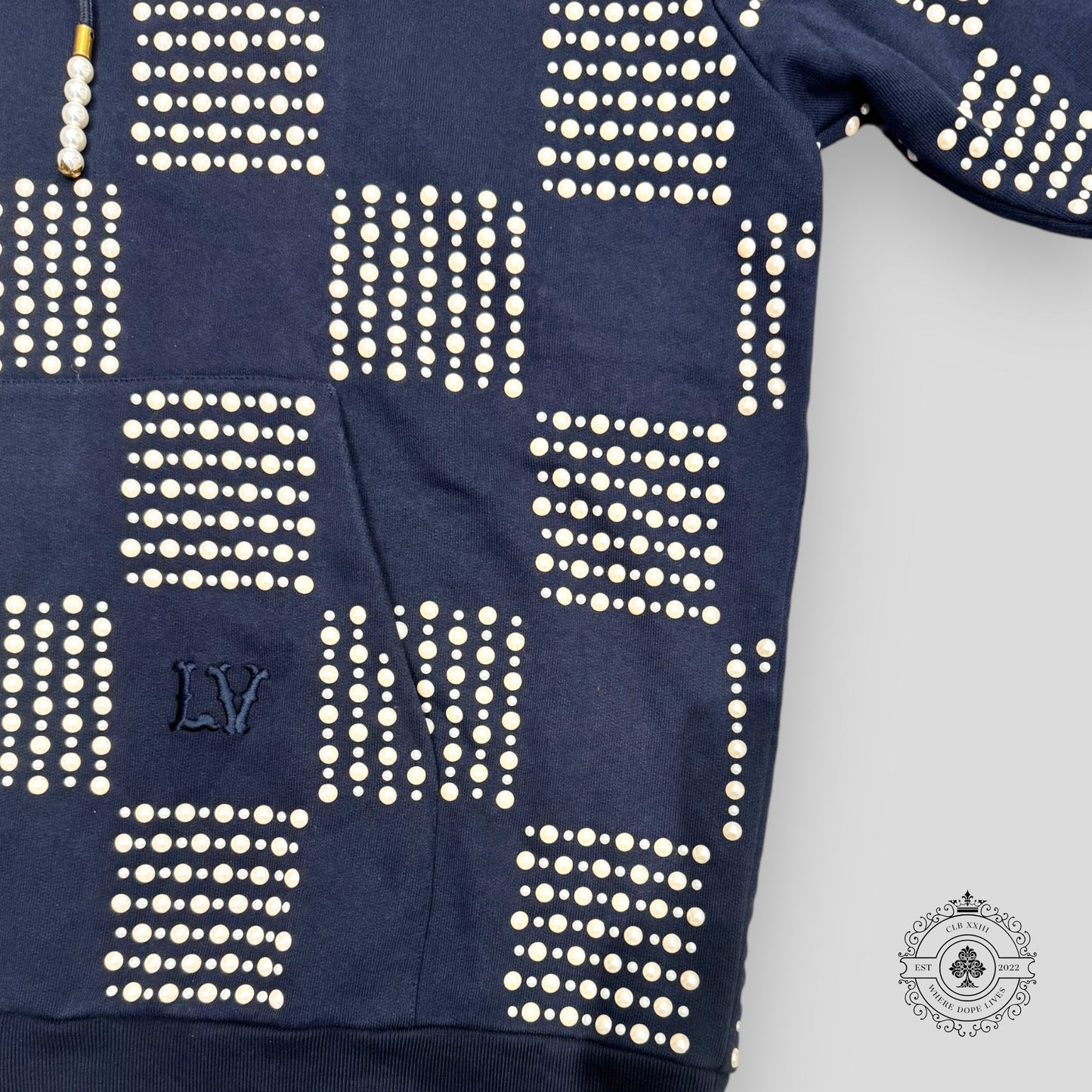 Louis Vuitton Pearl Damier Embroidery Hoodie