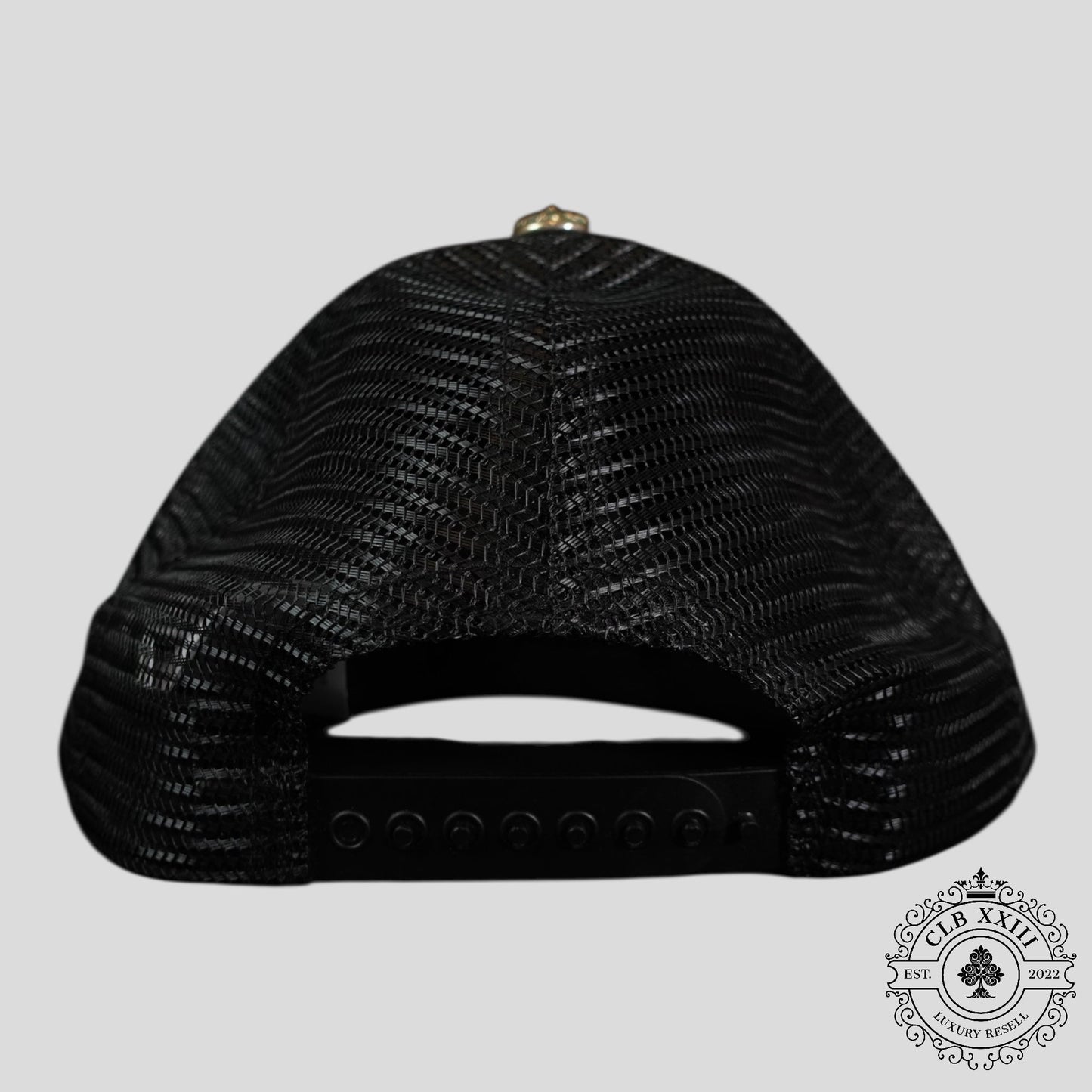 Chrome Hearts Triple Cross Trucker Hat in Black / White