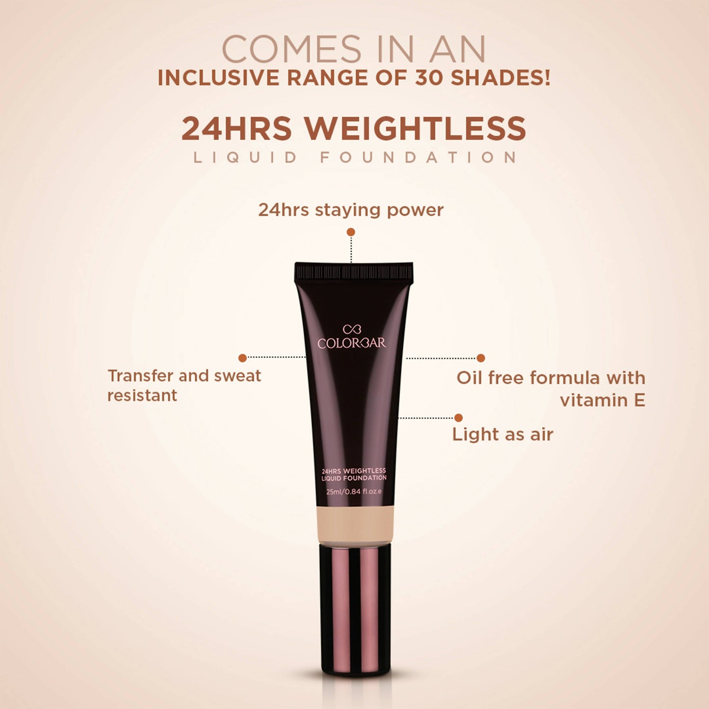 Colorbar 24Hrs Weightless Liquid Foundation Fw 2.1