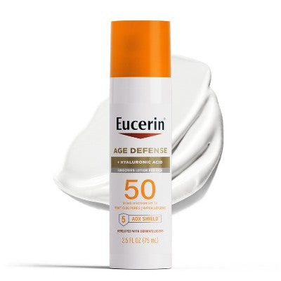 Eucerin Age Defense Face Sunscreen Lotion SPF 50 2.5 fl oz - Imperfect Box