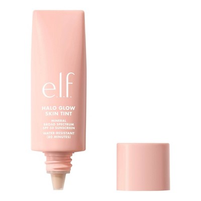 e.l.f. Halo Glow Skin Tint Light Coverage Foundation SPF 50 7 Medium Warm 1 fl oz - Imperfect Box