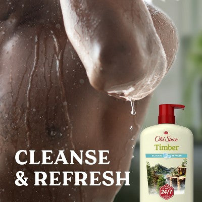 Old Spice Men's Body Wash Timber with Sandalwood 30 fl oz - Imperfect Container