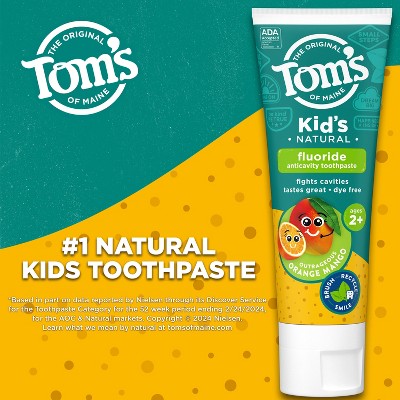 Tom's of Maine Kid's Toothpaste Orange-Mango 5.1oz/3ct - Imperfect Box