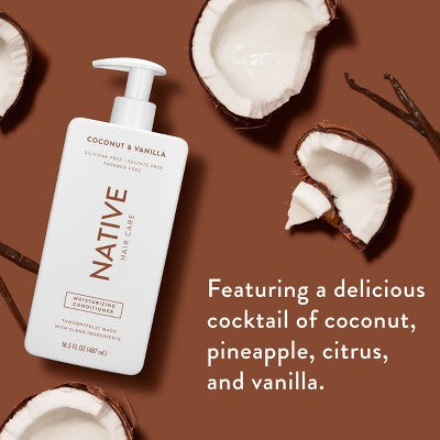 Native Coconut & Vanilla Moisturizing Vegan Conditioner 16.5 fl oz - Imperfect Container