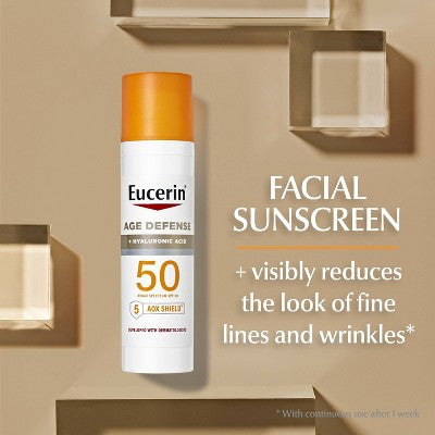 Eucerin Age Defense Face Sunscreen Lotion SPF 50 2.5 fl oz - Imperfect Box