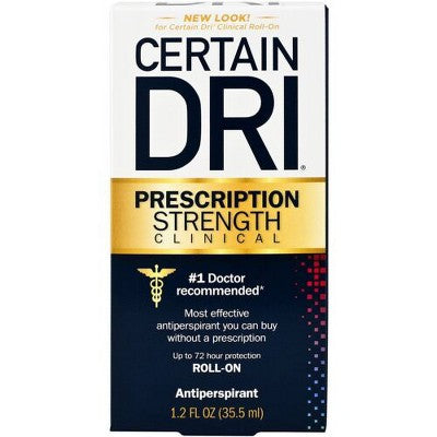 Certain Dri Prescription Strength Clinical Anti-Perspirant Roll- On 1.2Oz - New