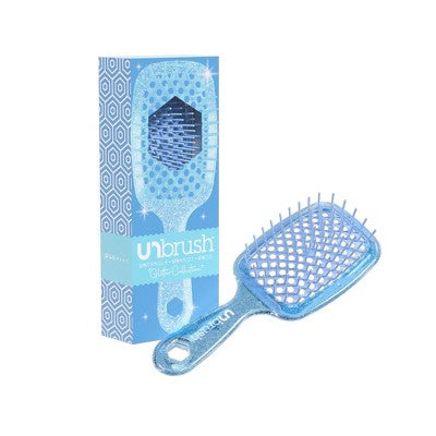 UNbrush Detangler Hair Brush Glitter Sapphire - Imperfect Box