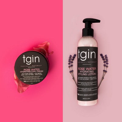 TGIN Rose Water Hydrating Curl Cream 12 fl oz - Imperfect Container